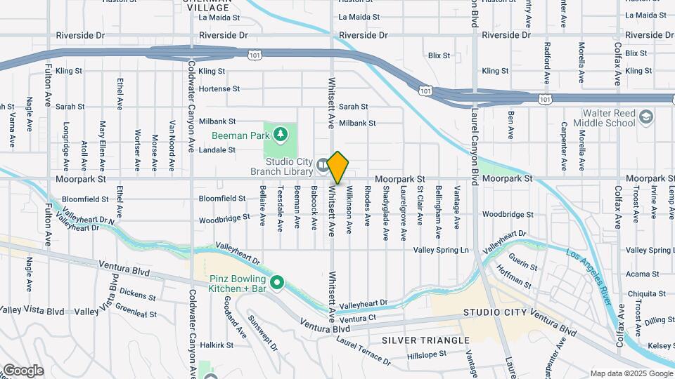 4342 Whitsett Ave Mapa y Detalles de la Ubicación