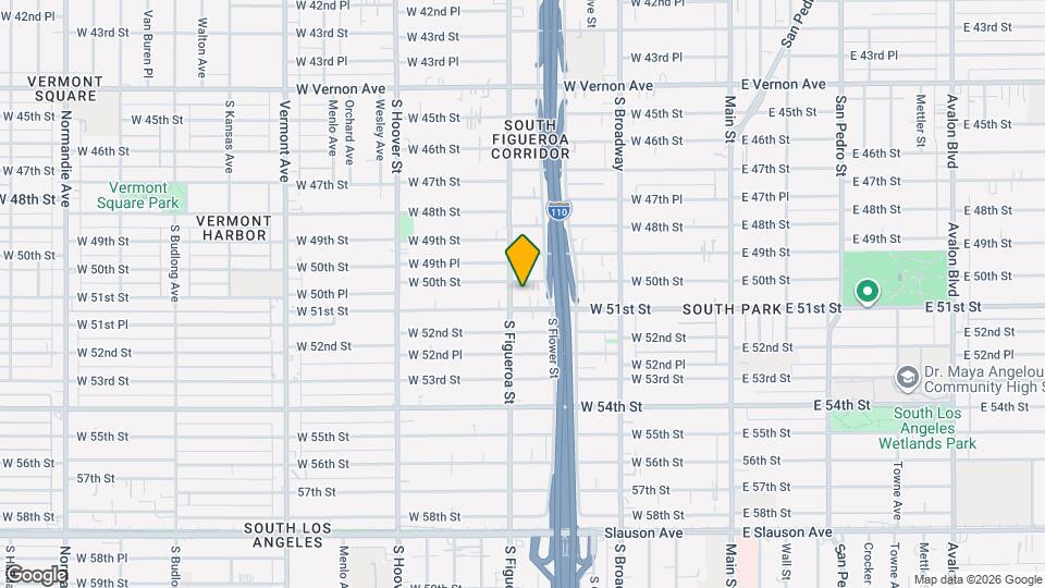5010 S Figueroa St Mapa y Detalles de la Ubicación