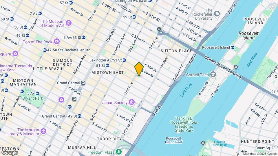 306 E 52nd St Map and Location Details