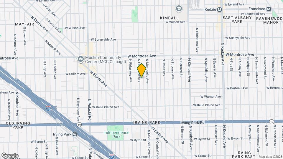4235 N Lawndale Ave Mapa y Detalles de la Ubicación