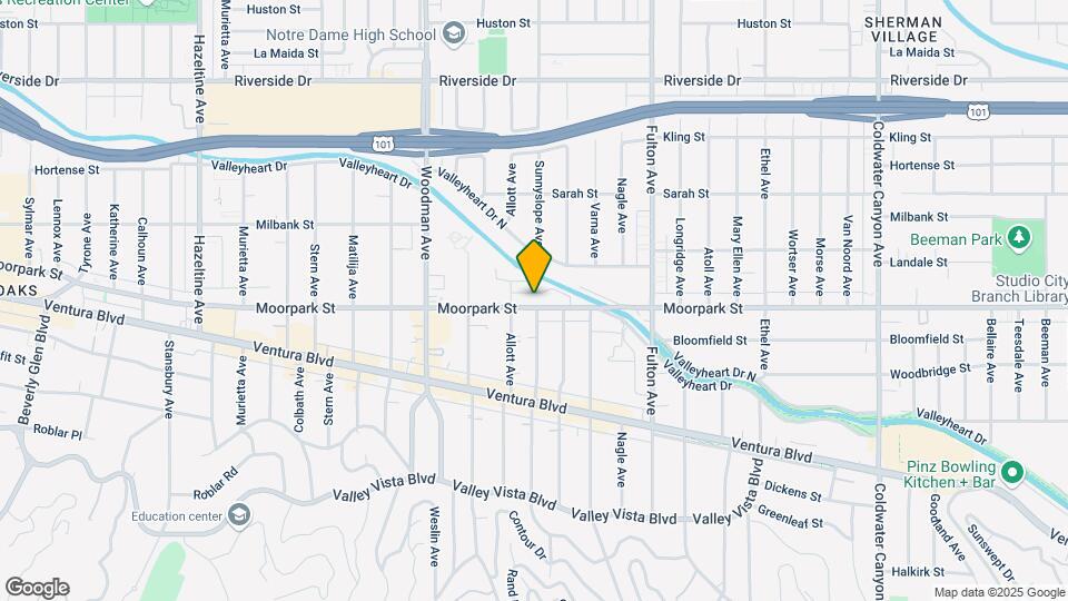 13503 Moorpark St Map and Location Details
