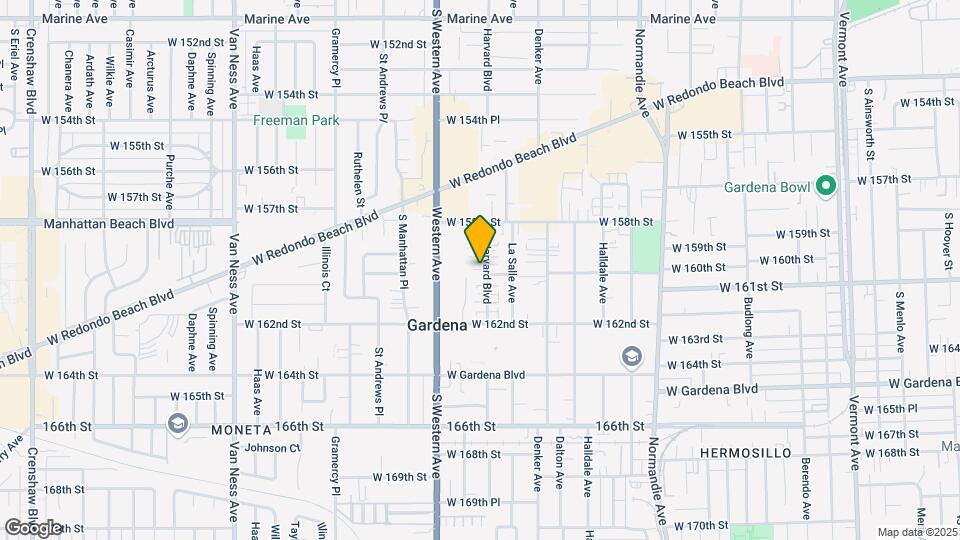 15923 S Harvard Blvd Map and Location Details