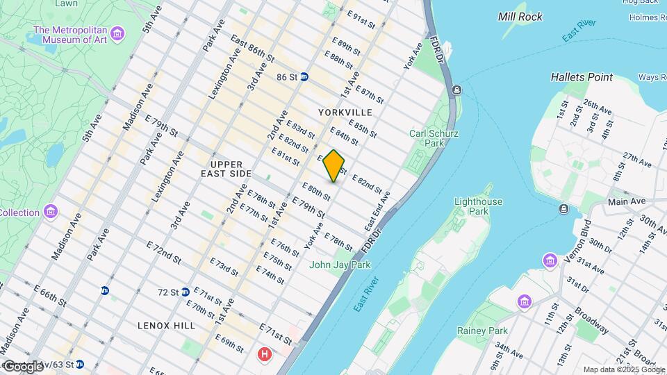 1531 York Ave Mapa y Detalles de la Ubicación