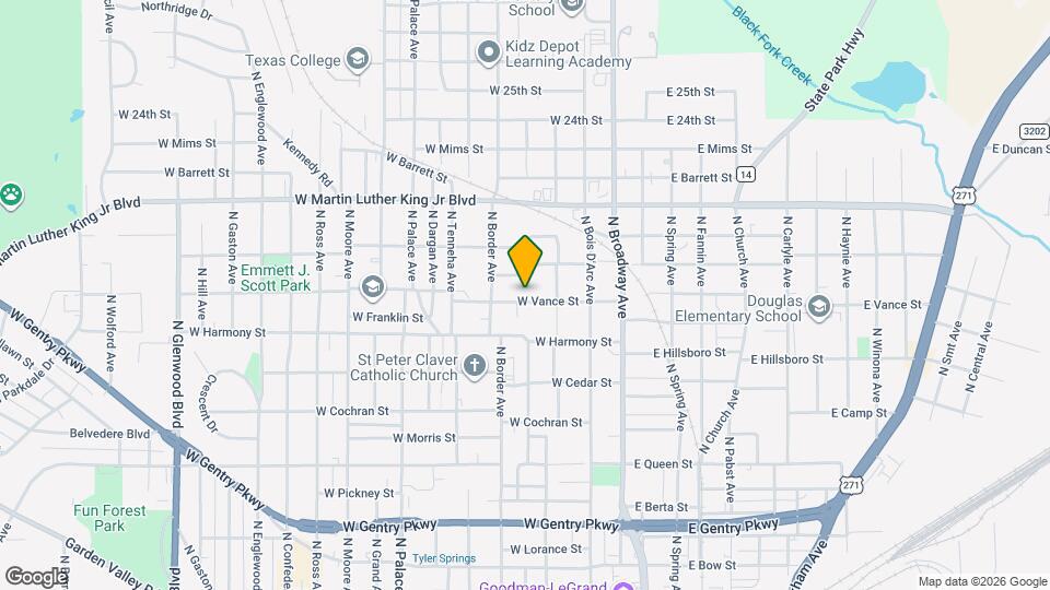 501 W Vance St Map and Location Details