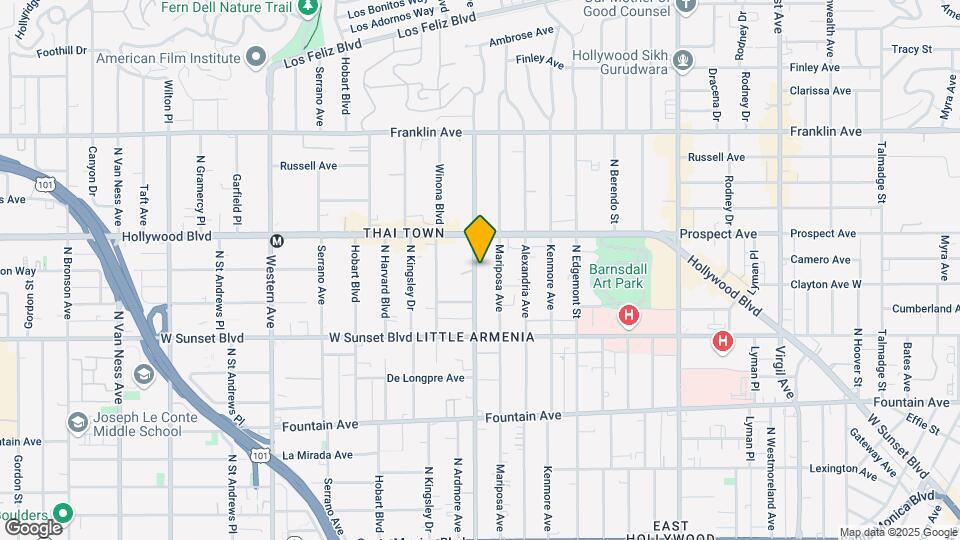 Chateau Los Feliz Mapa y Detalles de la Ubicación