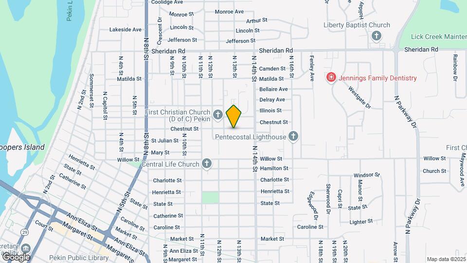 1308 Chestnut St Map and Location Details