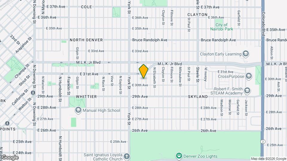 3021 Columbine St Map and Location Details