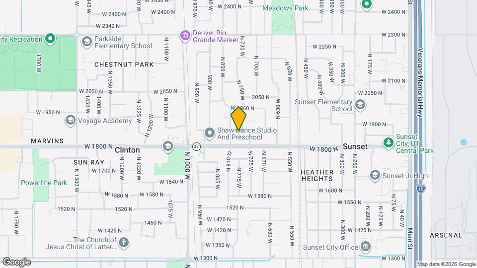 1859 N 750 W Mapa y Detalles de la Ubicación