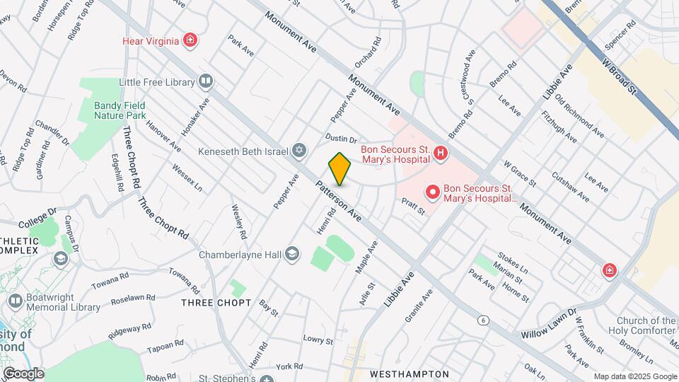 6110 Patterson Ave Map and Location Details