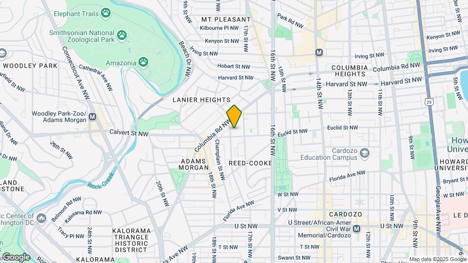 2517 Ontario Rd NW-Unit -1 Map and Location Details