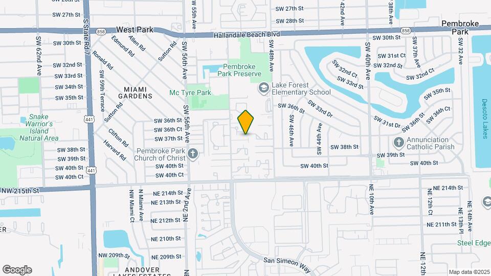 5025 SW 37th St Map and Location Details