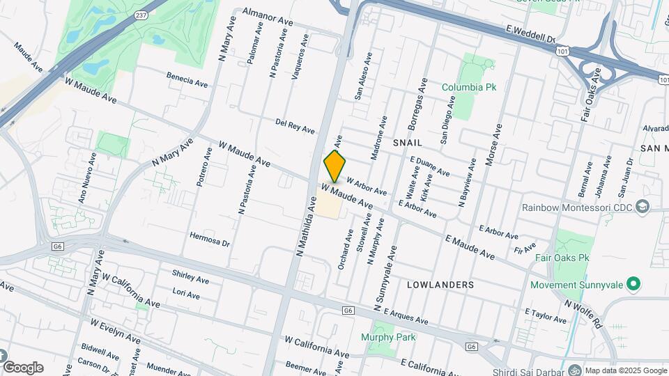329 W Maude Ave Mapa y Detalles de la Ubicación