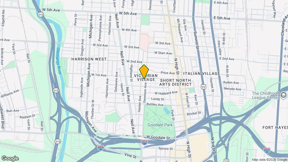 885 Dennison Ave Map and Location Details