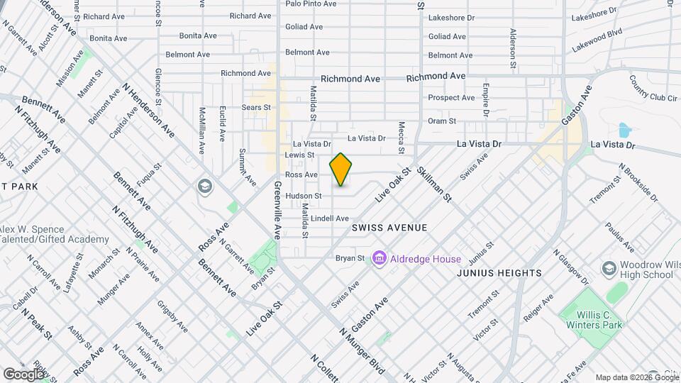 Luxurious Lower Greenville home walkable to shops & eateries Map and Location Details