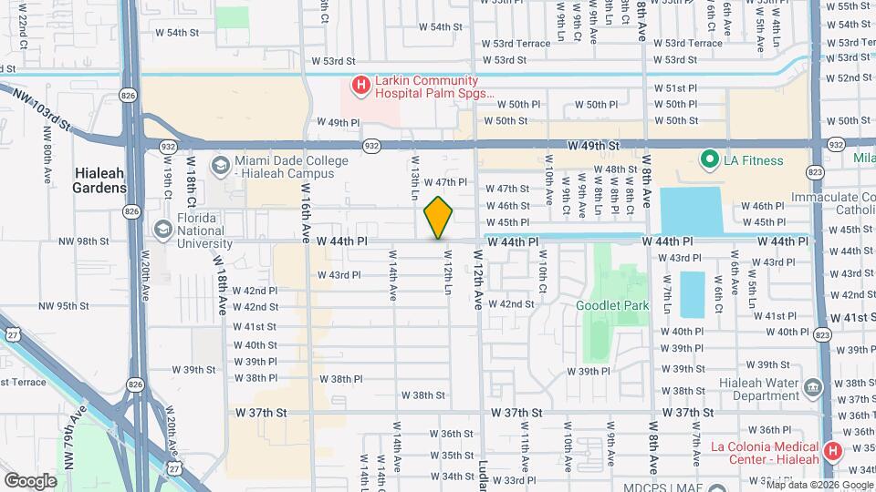1284 W 44th Pl Mapa y Detalles de la Ubicación