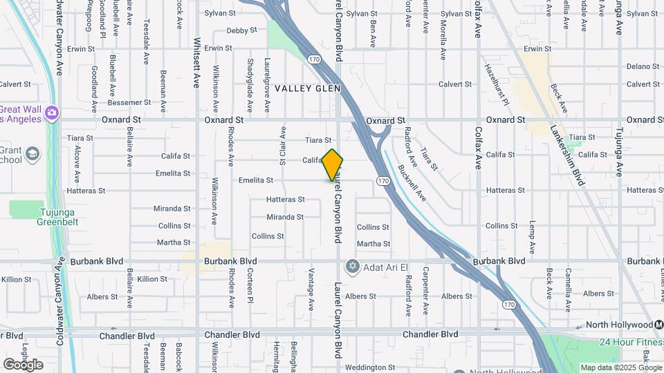 5807 Laurel Canyon Blvd Map and Location Details