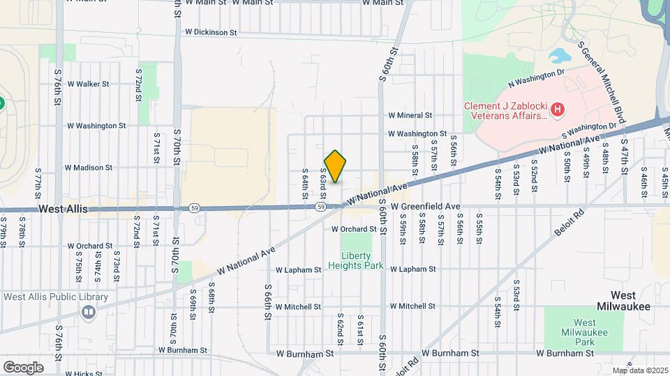 1333 S 62nd St Map and Location Details