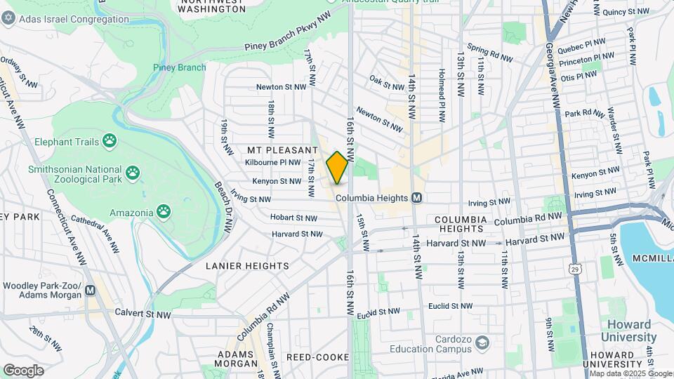 3125 Mt Pleasant St NW Map and Location Details