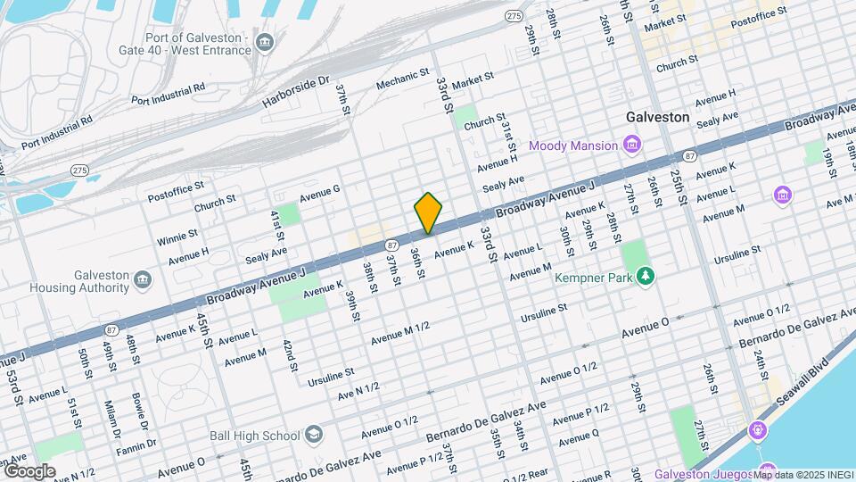 3509-11 Broadway St Galveston, TX 77550 Map and Location Details