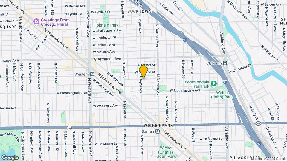 1851 N Hoyne Ave-Unit -3F Map and Location Details