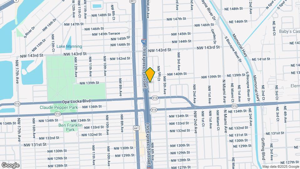 13845 NW 6th Ave Map and Location Details
