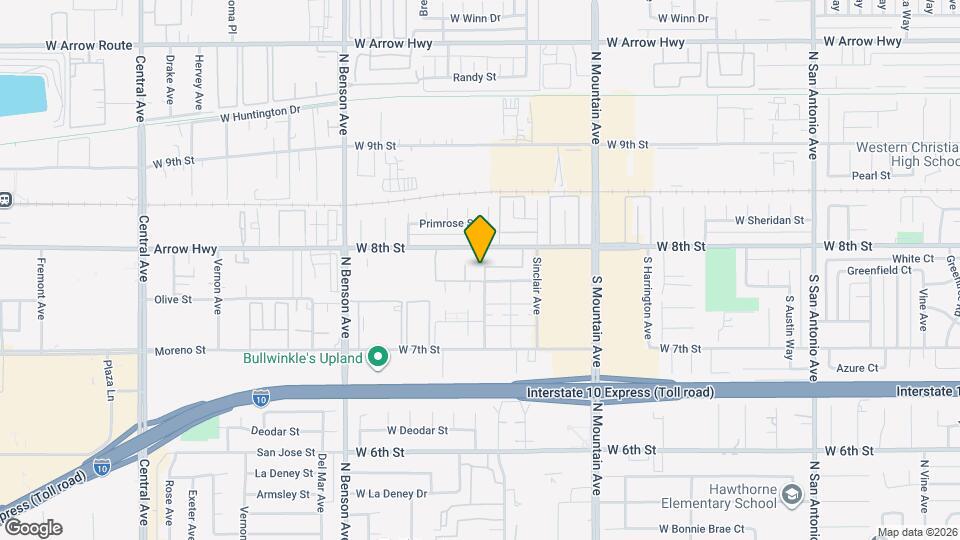1386 W 8th St Map and Location Details