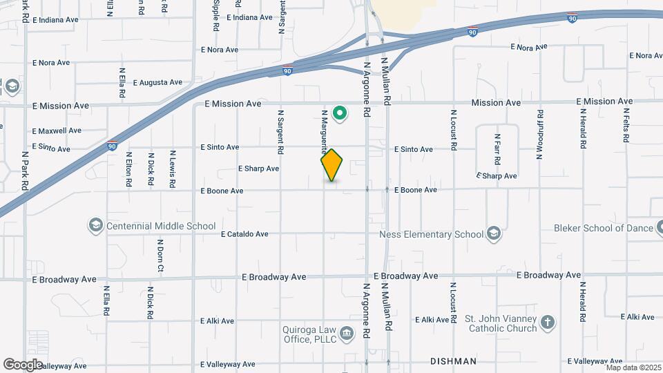 8907 E Boone Ave Map and Location Details