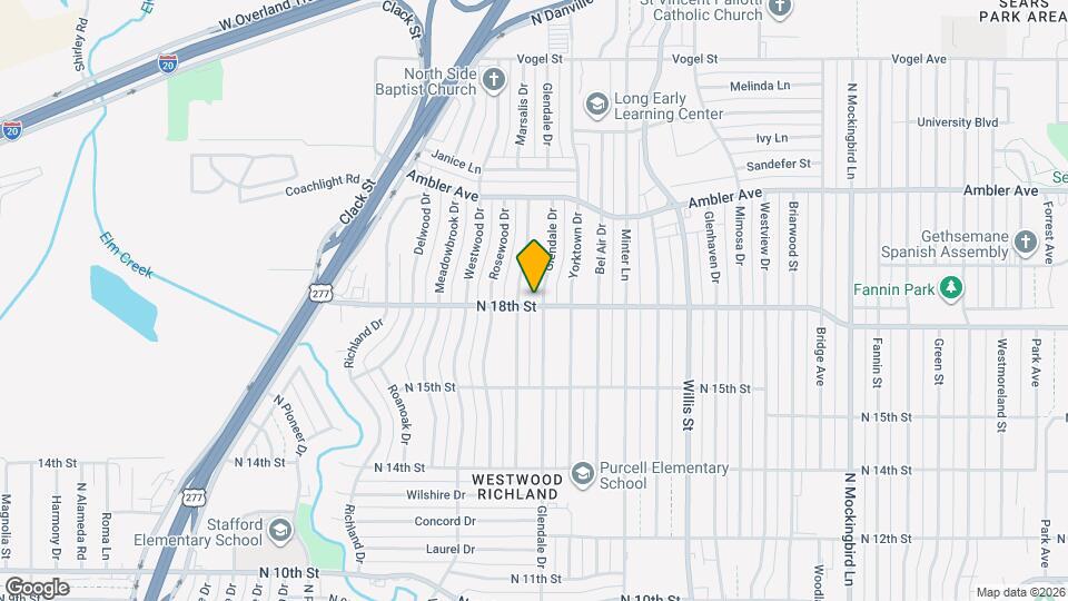 1802 Glendale Dr Map and Location Details
