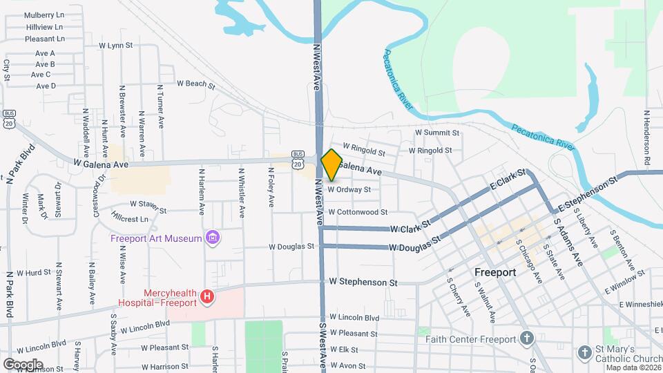734 W Ordway St Map and Location Details