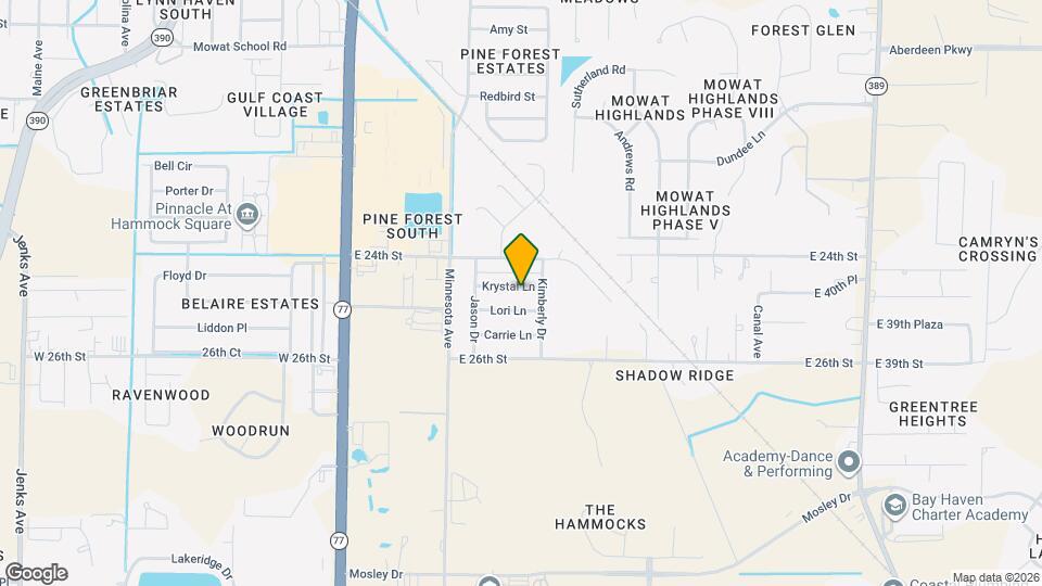 607 Krystal Ln Map and Location Details