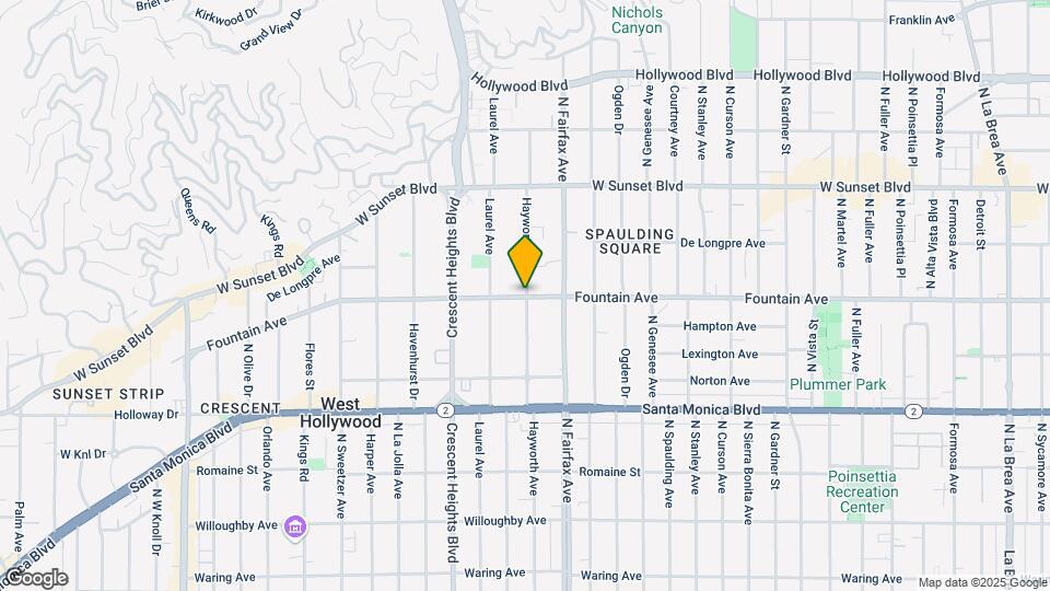 7288 1/2 Fountain Ave Map and Location Details