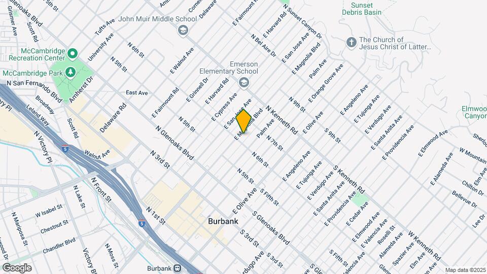 608 E Magnolia Blvd Map and Location Details