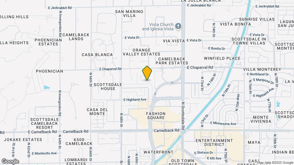 6925 E Rancho Vista Dr Mapa y Detalles de la Ubicación
