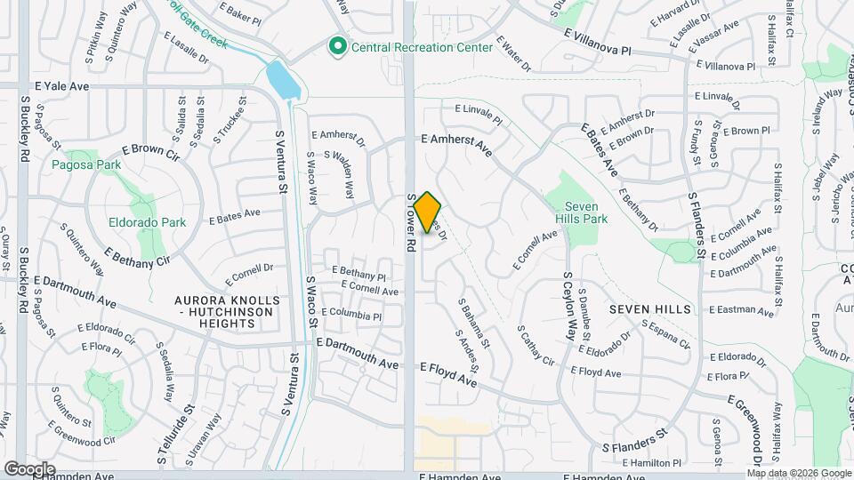 2876 S Tower Way Mapa y Detalles de la Ubicación