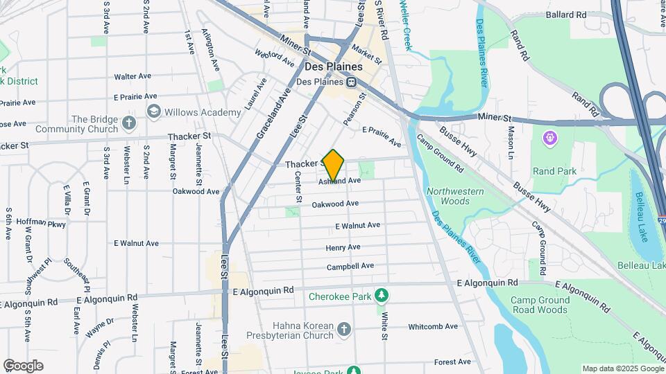 1471 W Ashland Ave Map and Location Details