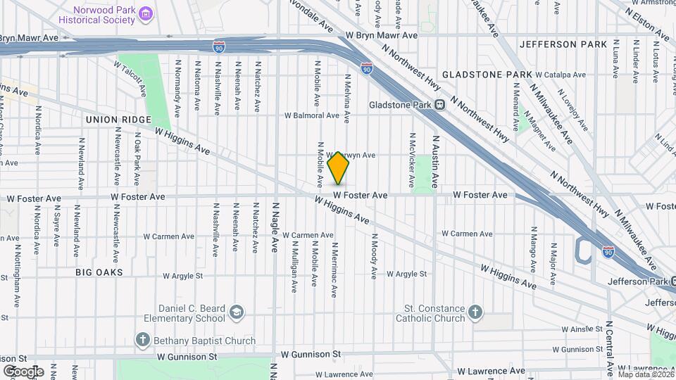 6230 W Foster Ave Map and Location Details