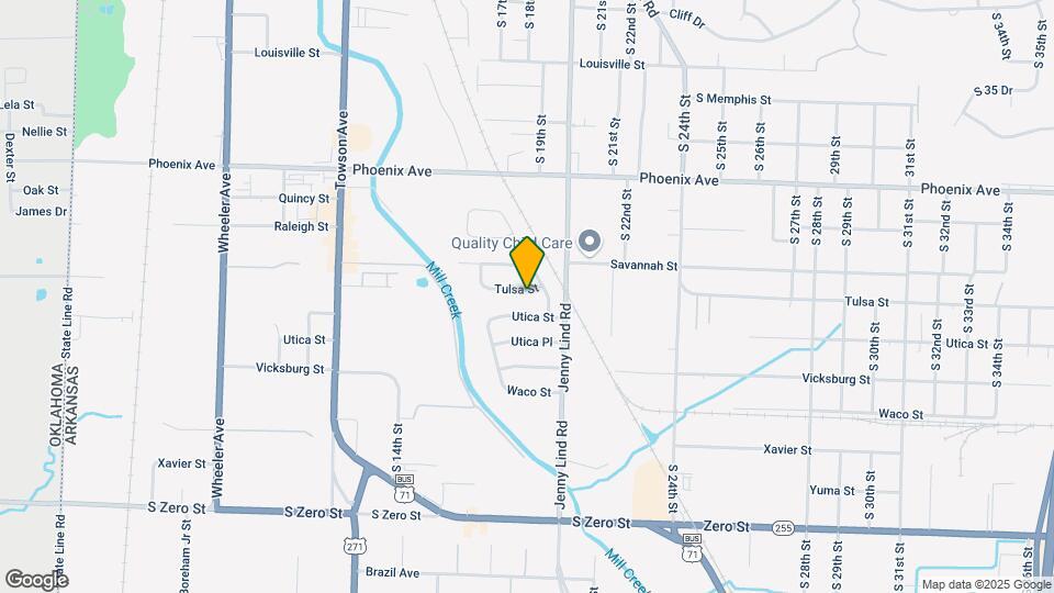 1814 Tulsa St Map and Location Details