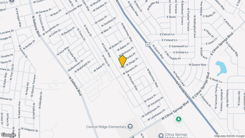 8192 N Pitcairn Way Map and Location Details