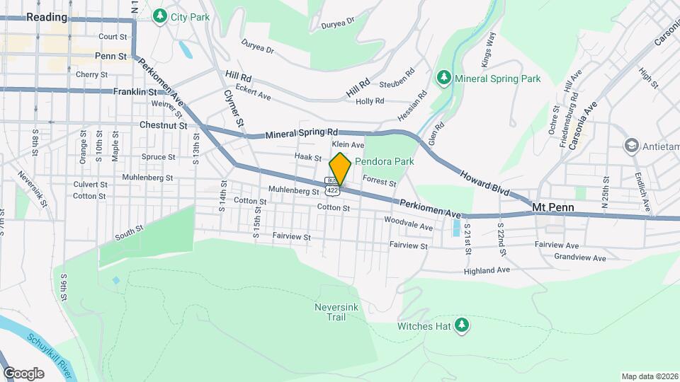 1722 Perkiomen Ave Map and Location Details