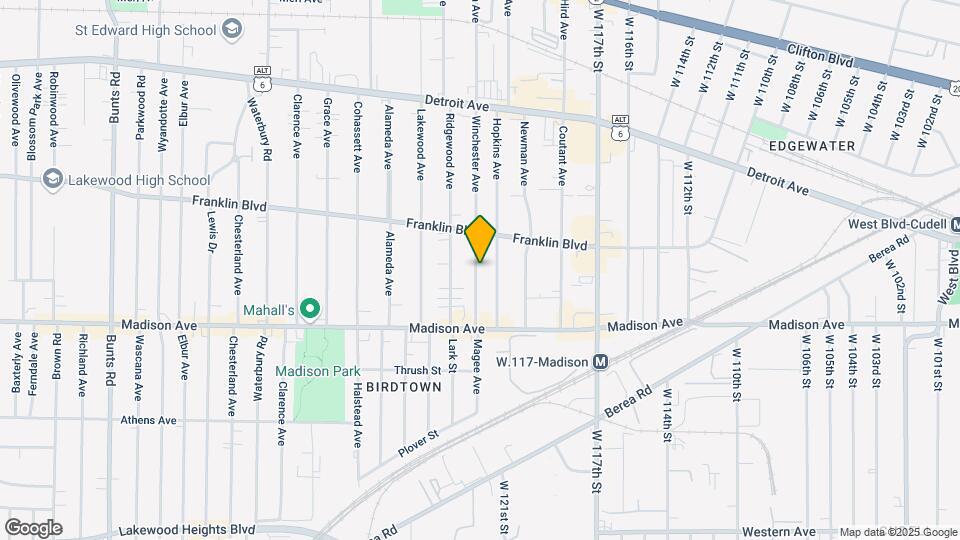 1593 Winchester Ave Map and Location Details