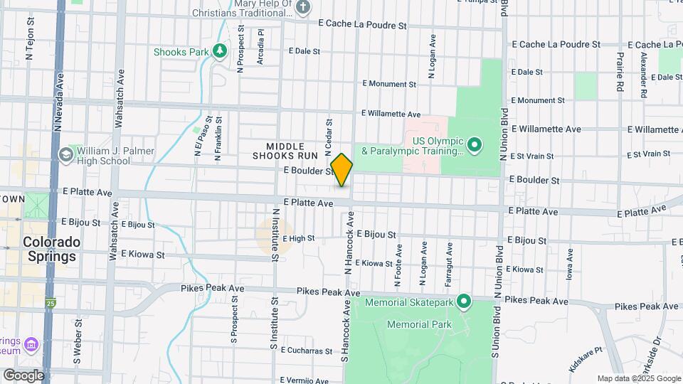 1118 E Platte Ave Map and Location Details