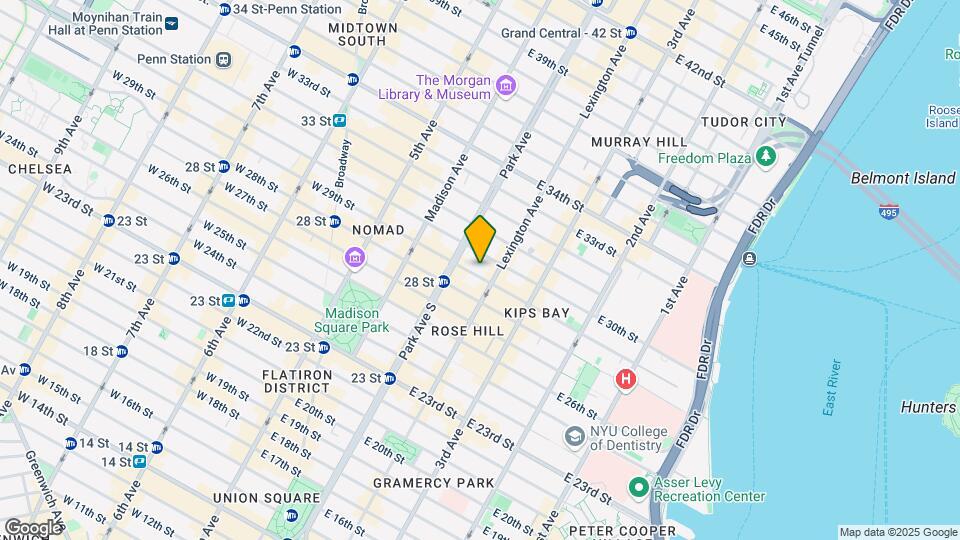117 E 29th St Map and Location Details