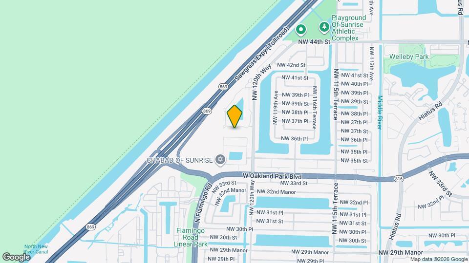 12168 NW 36th Pl Map and Location Details