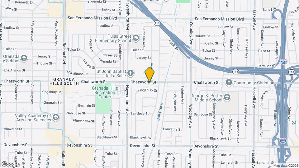 16436 Chatsworth St, Unit ADU Mapa y Detalles de la Ubicación