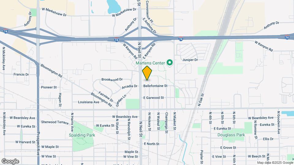 1403 N Hickory St Map and Location Details