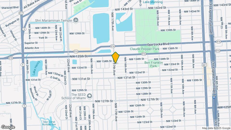 13325 NW 17th Ave Map and Location Details