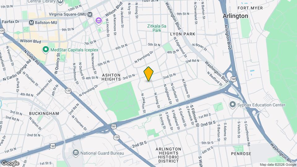 136 N Irving St Map and Location Details