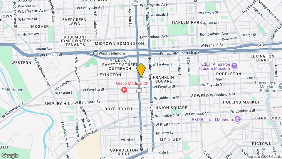 1841 W Lexington St Map and Location Details