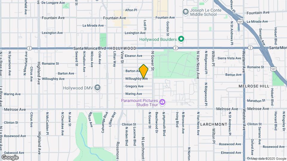 5836 Willoughby Ave Map and Location Details