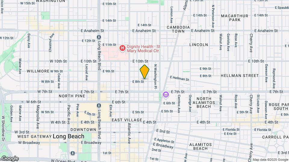 721 E 8th St Map and Location Details